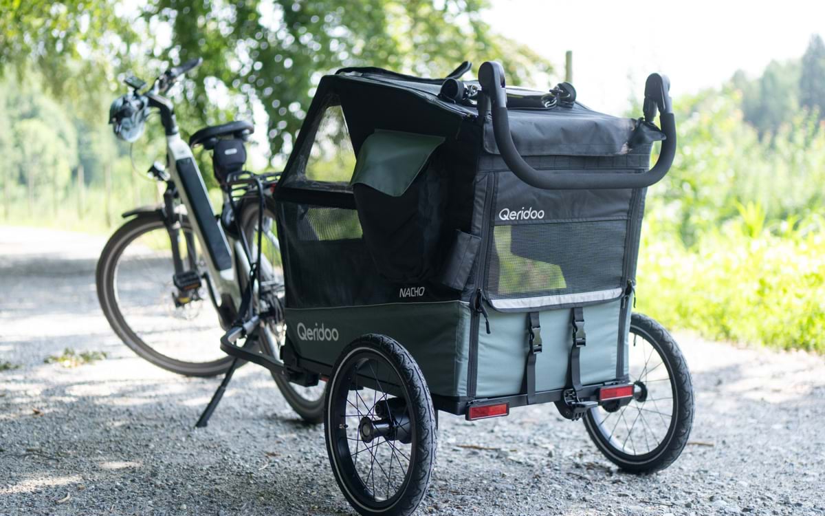 Radfahren mit Hund am Bodensee: Der Nacho Hundeanhänger im Test