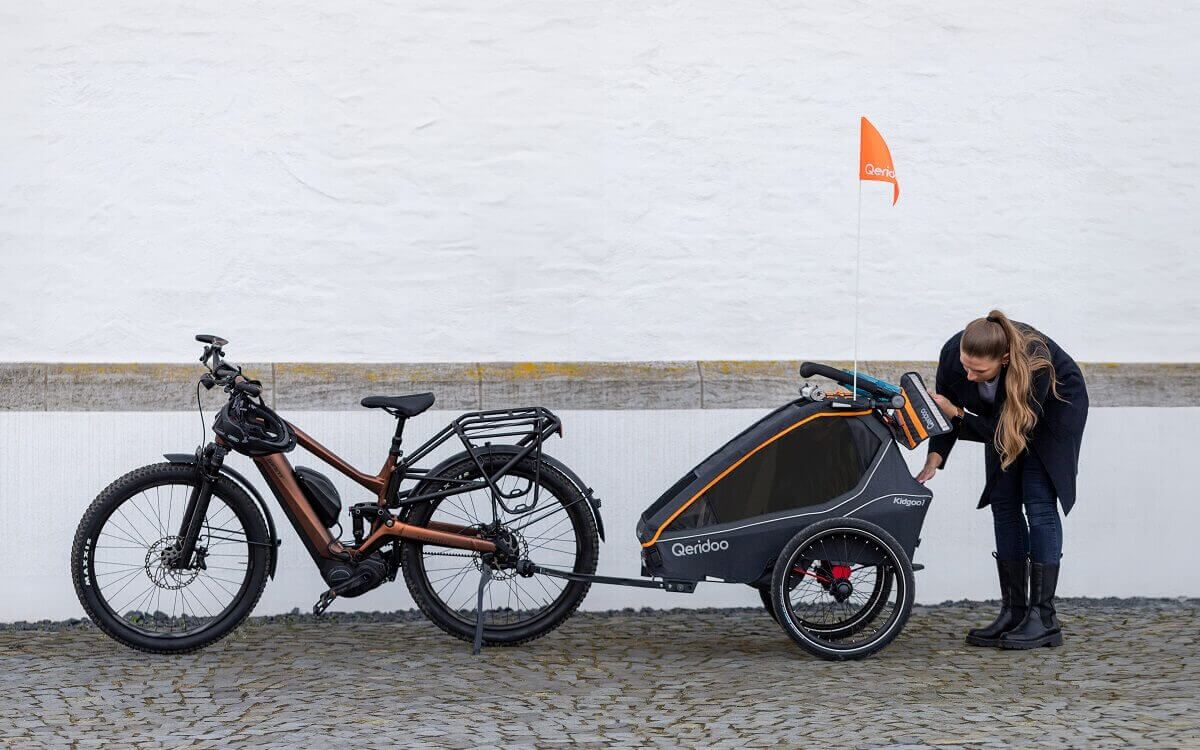 Stauraum beim Kinderfahrradanhänger 3-in-1