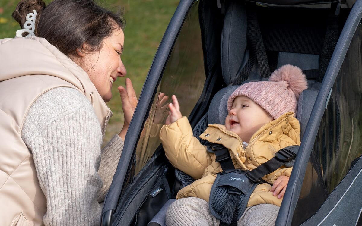 Babyschale oder Hängematte im Fahrradanhänger